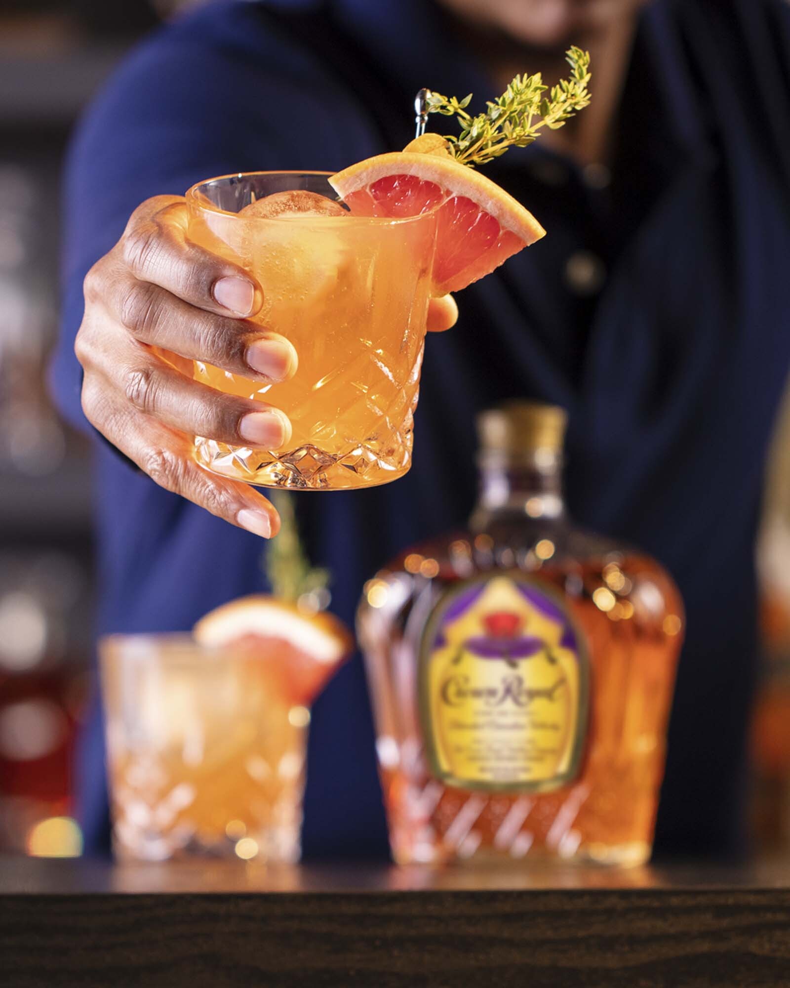 Crown Royal Grapefruit Old Fashioned Whisky Cocktail